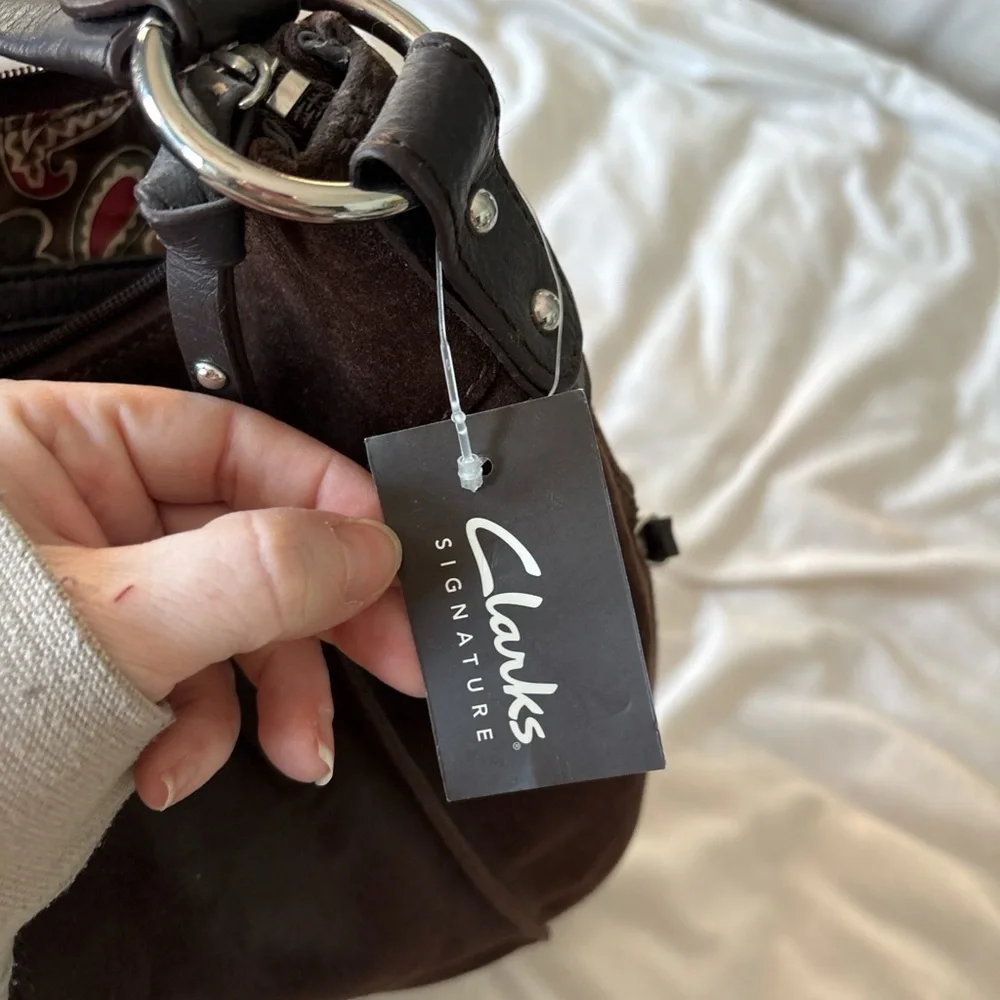 Clarks Women's Hobo Bag in Rich Brown and Black